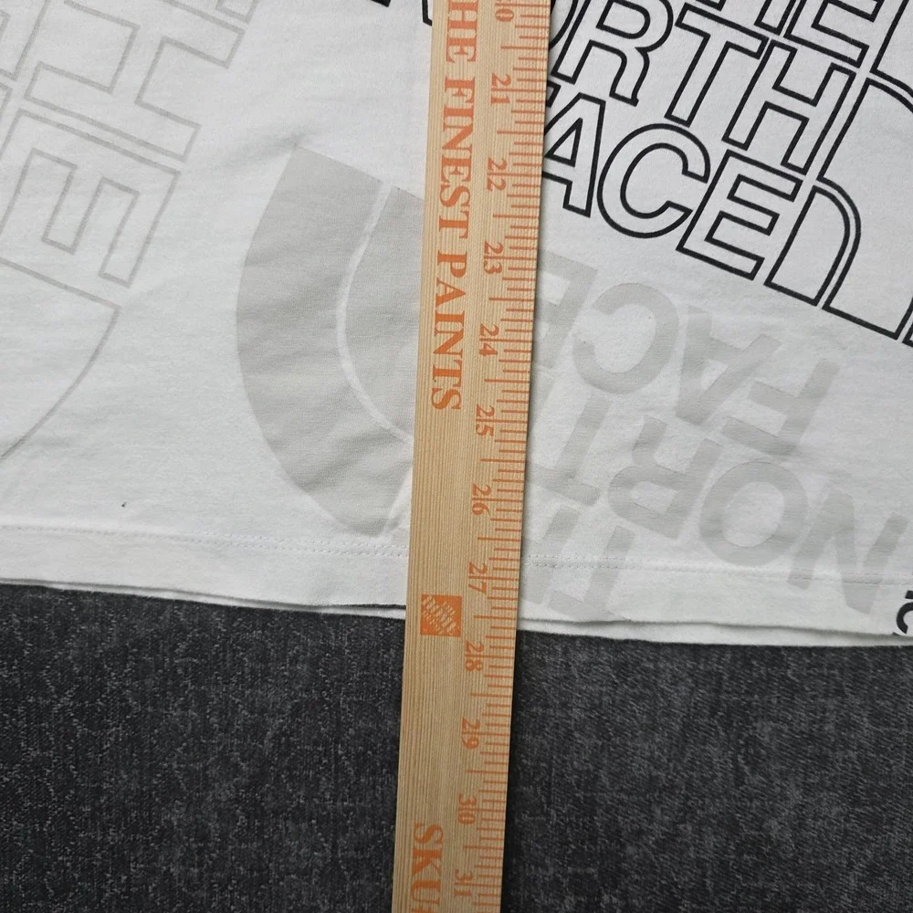 The North Face T Shirt Mens XL White Black AOP Allover Print Knit Cotton Street
